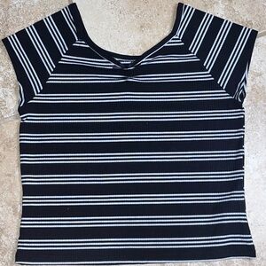 Striped Black and White Women's Shorts